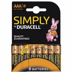 Duracell 002463, Batterie à usage unique, AAA, Alcaline, 1,5 V, 8 pièce(s), Ampoule