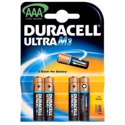 Duracell Ultra M3, AAA LR03, Batterie à usage unique, AAA, Alcaline, 1,5 V, 4 pièce(s), Noir, Cuivre