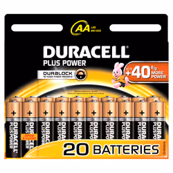 Duracell Plus Power, Batterie à usage unique, AA, Alcaline, 1,5 V, 20 pièce(s), Cylindrique