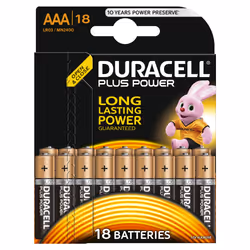 Duracell Plus Power, Batterie à usage unique, AAA, Alcaline, 1,5 V, 18 pièce(s), Noir, Orange