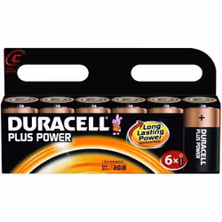 Duracell Plus Power C, 6 Pack Batterie à usage unique Alcaline