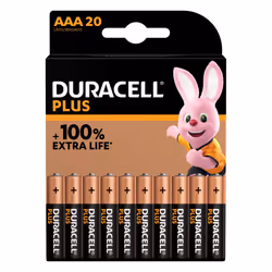 Duracell Plus AAA, Batterie à usage unique, AAA, Alcaline, 1,5 V, 20 pièce(s), Blister