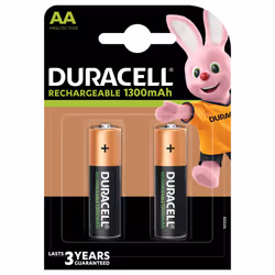 Duracell Recharge Plus AA, Batterie rechargeable, AA, Hybrides nickel-métal (NiMH), 1,2 V, 2 pièce(s), 1300 mAh