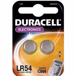 DURACELL Piles Bouton Alcalines LR1130 LR54 2 Pièces 10 Unités 1,5 V