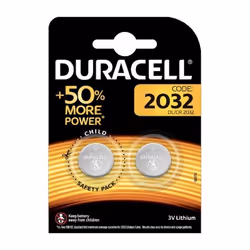 Pack 2 piles bouton CR2032 Duracell