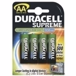 Duracell HR6 AA 4-pack, Batterie rechargeable, Hybrides nickel-métal (NiMH), 1,2 V, 4 pièce(s), 2650 mAh, 119 x 84 x 15 mm