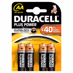 Duracell Plus Power, Batterie à usage unique, AA, Alcaline, 1,5 V, 4 pièce(s), Cylindrique