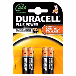 Duracell Plus Power, Batterie à usage unique, AAA, Alcaline, 1,5 V, 4 pièce(s), Ampoule