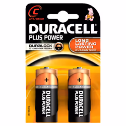 Duracell Plus Power, Batterie à usage unique, C, Alcaline, 1,5 V, 2 pièce(s), Cylindrique
