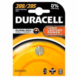 Duracell 399/395, Batterie à usage unique, SR57, Argent-Oxide (S), 1,5 V, 1 pièce(s), Pile bouton