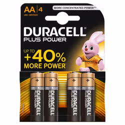 Duracell Piles Plus Power, Alkaline, 4 x AA, Batterie à usage unique, AA, Alcaline, 1,5 V, 4 pièce(s), Hg (mercure)