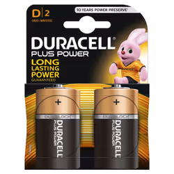 Duracell Piles Plus Power, Alkaline, 2 x D, Batterie à usage unique, D, Alcaline, 1,5 V, 2 pièce(s), Hg (mercure)