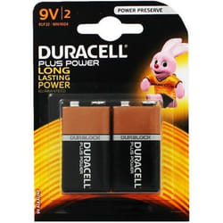 Duracell 2x 9V Batterie à usage unique Alcaline
