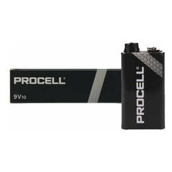 Paquet de 10 sachets Duracell procell id1604ipx10/ 9v/ piles alcalines