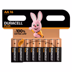 Duracell Plus 100, Batterie à usage unique, AA, Alcaline, 1,5 V, 16 pièce(s), Multicolore
