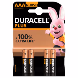 Duracell Plus 100, Batterie à usage unique, AAA, Alcaline, 1,5 V, 4 pièce(s), Multicolore