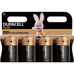 Plus-D K4 Pile LR20 (d) alcaline(s) 1.5 v 4 pc(s) - Duracell