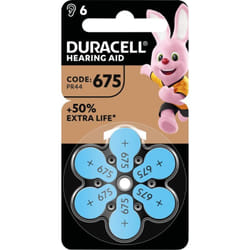 Pile pour appareil auditif za 675 1.45 v 1 pc(s) 630 mAh zinc-air W996293 - Duracell