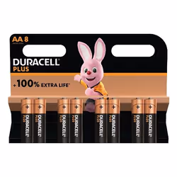 Duracell Plus, Batterie à usage unique, AA, Alcaline, 1,5 V, 8 pièce(s), Noir, Or