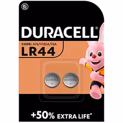 Micro Pile Alkaline Bouton Duracell Lr44 1,5v (EMBALLAGE 2 Unit) Ø11,6x5,4mm (diamètre/hauteur)