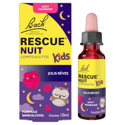 Rescue Nuit Bach Kids Compte-Gouttes Framboise 10 ml