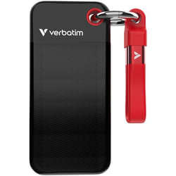 Verbatim Pocket SSD 1 To USB Type-C 3.2 Gen 2 (3.1 Gen 2) Noir, Rouge