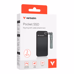 Verbatim Pocket SSD 2 To USB Type-C 3.2 Gen 2 (3.1 Gen 2) Noir, Gris