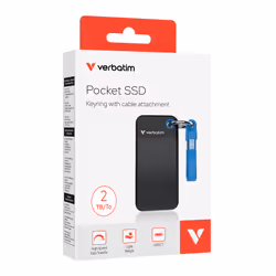 Verbatim Pocket SSD 2 To USB Type-C 3.2 Gen 2 (3.1 Gen 2) Noir, Bleu