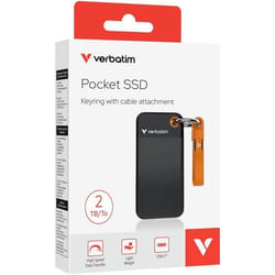 Verbatim Pocket SSD 2 To USB Type-C 3.2 Gen 2 (3.1 Gen 2) Noir, Orange