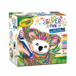 Crayola Super Pen Koala, Garçon/Fille, Kit d'images à colorier, Crayons gras inclus