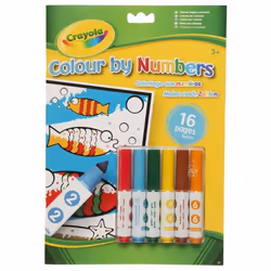 Crayola Coloriage Aux Numros, Bold, Bleu, Marron, Vert, Orange, Rouge, Jaune, Pointe ogive, Plastique, Multicolore, 200 mm
