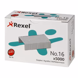 Rexel Agrafes No 16 (24/6) (5000), 5000 agrafes, 25 pages, Acier