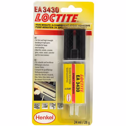 Le LOCTITE EA 3430 est un adhésif époxy structural bicomposant, transparent, avec un temps de mise en oeuvre de cinq minutes. ...