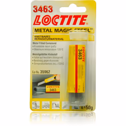 Description générale Le mastic Metal Magic Steel EA 3463 est un bâtonnet malléable de réparation polyvalente à base d'époxy c ...