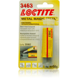 Loctite - ea 3463 - Pâte à réparer voiture Métal 50 g - Pâte epoxy bicomposante avec particules de métal pour coller et réparer les métaux