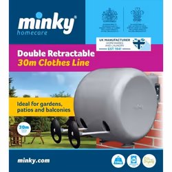 Minky - séchoir à linge enrouleur mural 2x15m - vt21200100