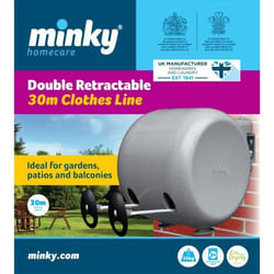 Minky - séchoir à linge enrouleur mural 2x15m - vt21200100