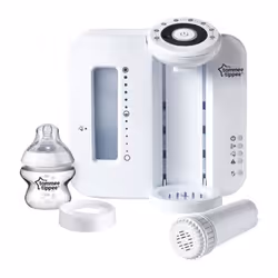 - Permet de préparer un nouveau biberon a la bonne température en moins de 2 minutes. - Filtre l'eau du robinet pour ôter les ...