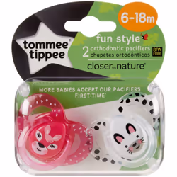 Tommee Tippee Fun Style Sucet 6-18m Mixte x2