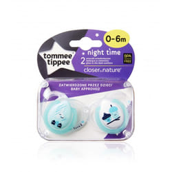 Tommee Tippee Sucet Nuit 0-6m Mixte x2