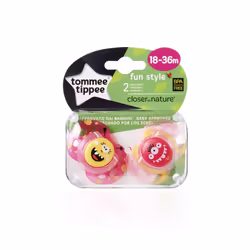 Tommee Tippee Fun Style Sucet 18m+ Girl x2, Tétine pour bébé classique, Orthodontique, Silicone