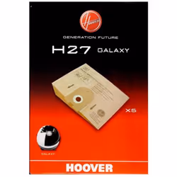 Boite de 5 sacs H27 HOOVER 09178443 Appareils compatibles : ASPIRATEUR HOOVER: GALAXY, S2474, S2476, S2478, S2494, S2496, S24 ...