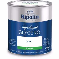 Ripolin Superlaque Glycéro - Sous-couche intégrée - Intérieur & Extérieur Une laque glycéro au tendu parfait : ne corde pas à ...