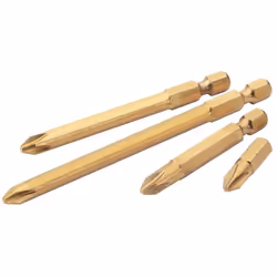Draper 100TCS/1 Expert No.1 1/4" Hex. Cross Slot Titanium Nitride Coated Insert Bit 100mm Long x 1 - OK