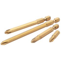 100TCS/1 Expert No.1 1/4in Hex. Cross Slot Titanium Nitride Coated Insert Bit 100mm Long x 1 - Draper