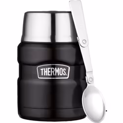 Lunch Box Thermos - Porte-Aliments KING noir mat - 47 cl - Gardant au chaud pendant 7 heures
