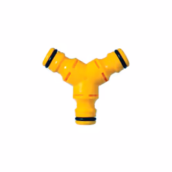 Hozelock Raccord Y, Connecteur de pistolet/pulvérisateur, Mâle/Mâle, Plastique, Noir, Jaune