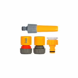 Ce kit d'arrosage de démarrage Hozelock est un ensemble complet comprenant une lance et trois raccords, offrant tout le néces ...