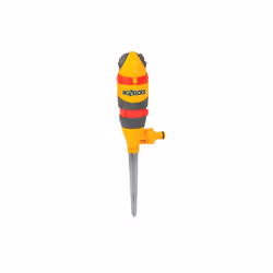 Hozelock Arroseur rotatif Pro 314 m² (pointe), Système d'aspersion d'eau circulaire, 314 m², 10 bar, Gris, Jaune