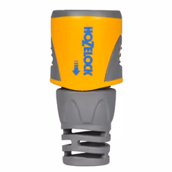 Hozelock Raccord fin de tuyau rapide PLUS (15mm et 19mm), Connecteur de robinet, Femelle, PVC, Gris, Jaune